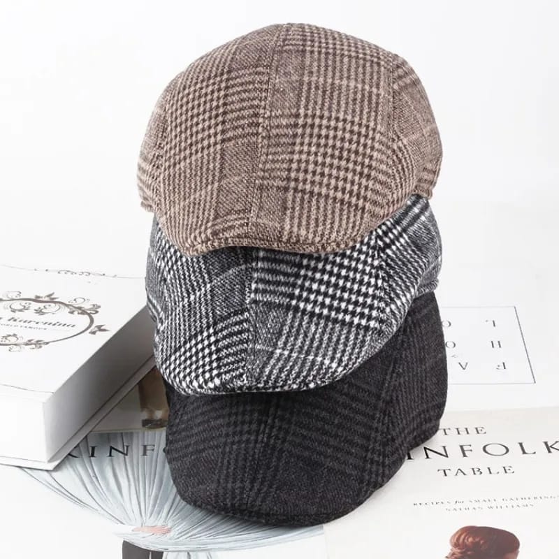 Winter Cap Men Beret Flat Cap - Cap Beret Hat