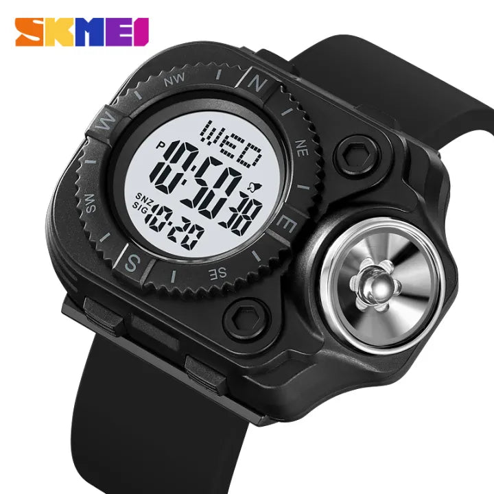 SKMEI 2187 Men Back Light Digital Wristwatch Waterproof Alarm Stopwatch Clock Creative LED Flashlight Countdown Sport Watches