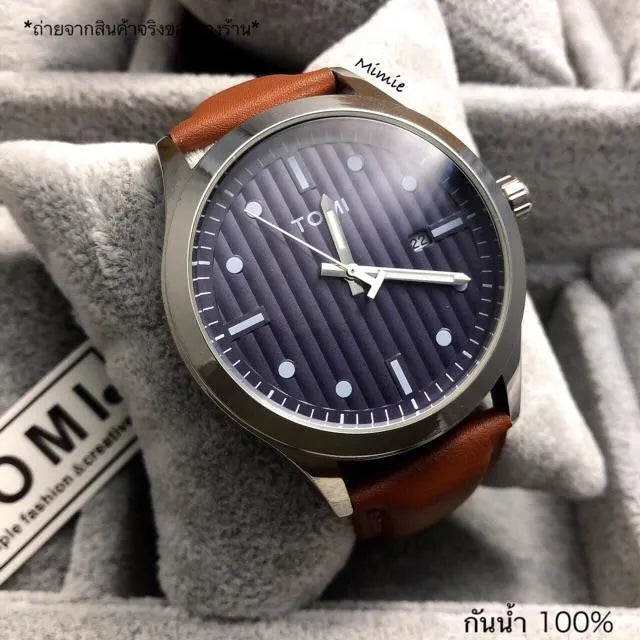 Tomi Original Leather Straps Waterproof Casual Watch for Men
