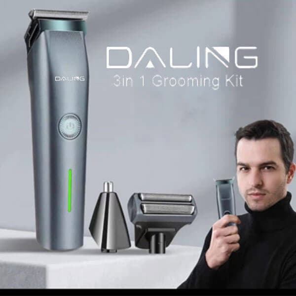 Daling 3 in 1 grooming kit Trimmer for face body and nose.