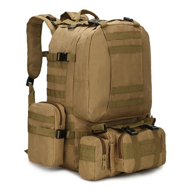 80L Tactical Backpack Waterproof Outdoor Hiking 4-In-1 Backpack