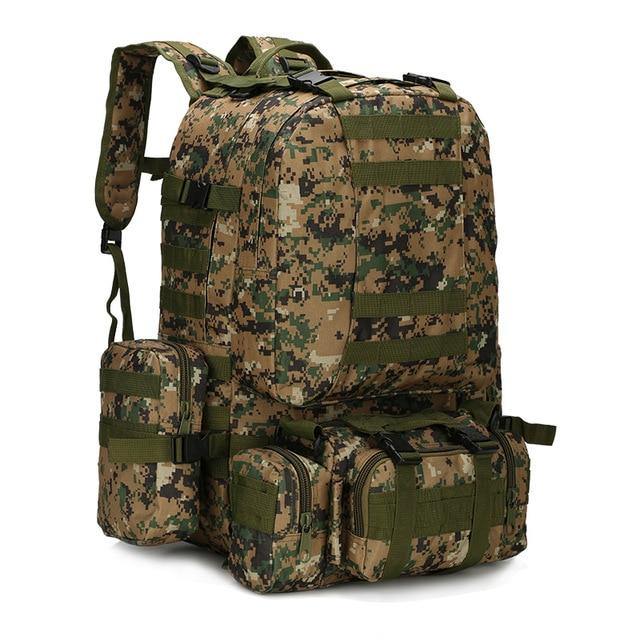 80L Tactical Backpack Waterproof Outdoor Hiking 4-In-1 Backpack