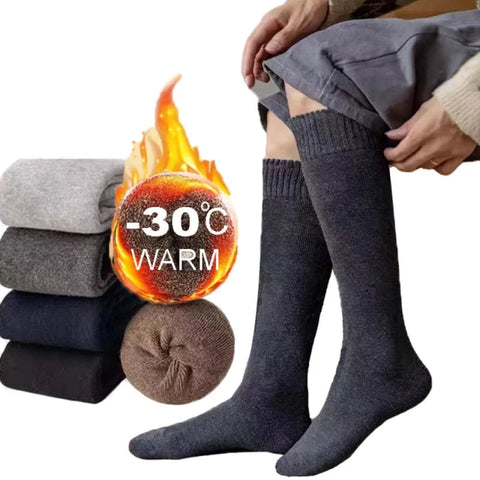4 Pair Long Wool Warm Winter Socks