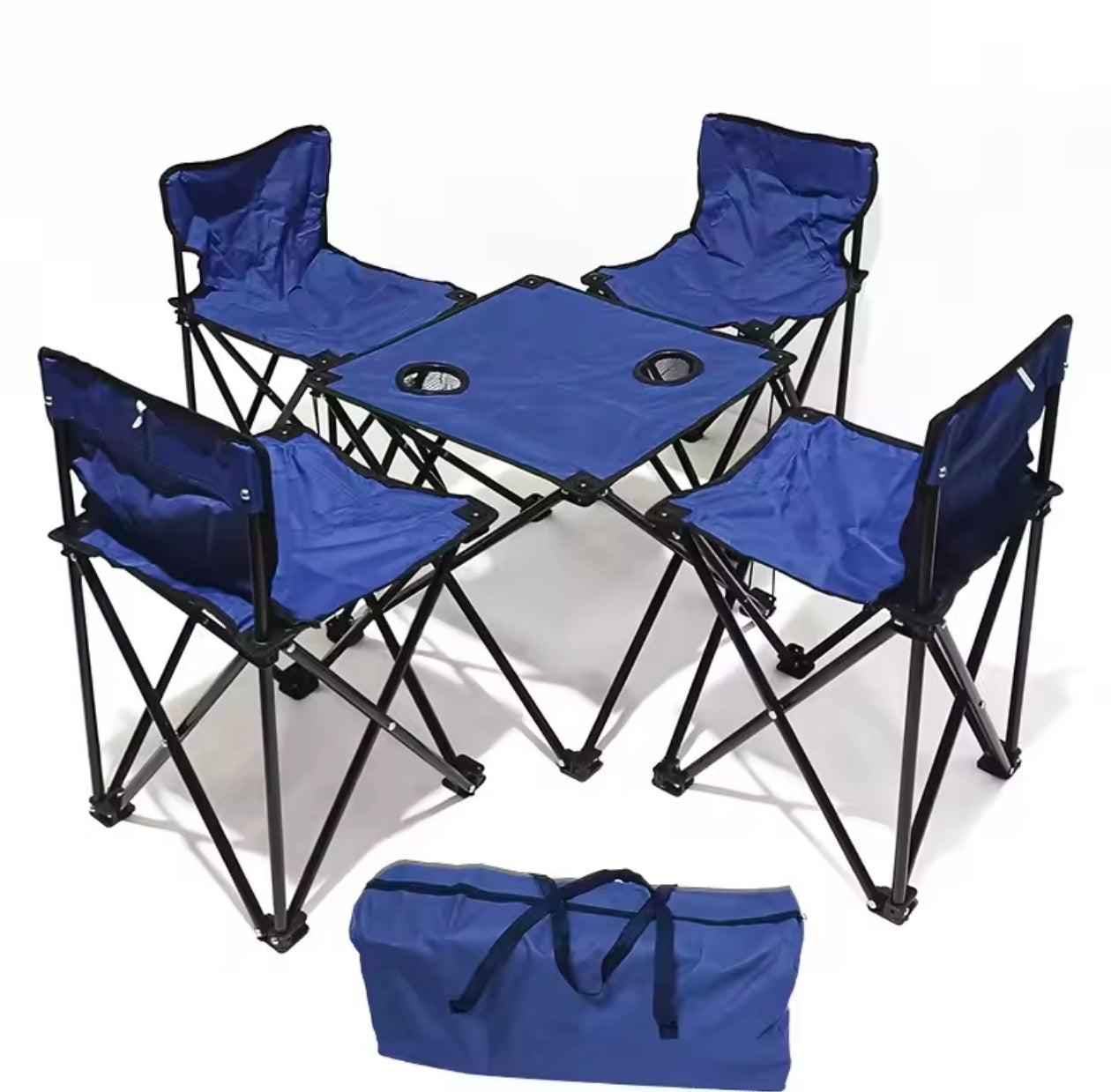 Outdoor Folding Table with 4 Chairs Set for Camping | Table Chair Set For Outdoor Adventure