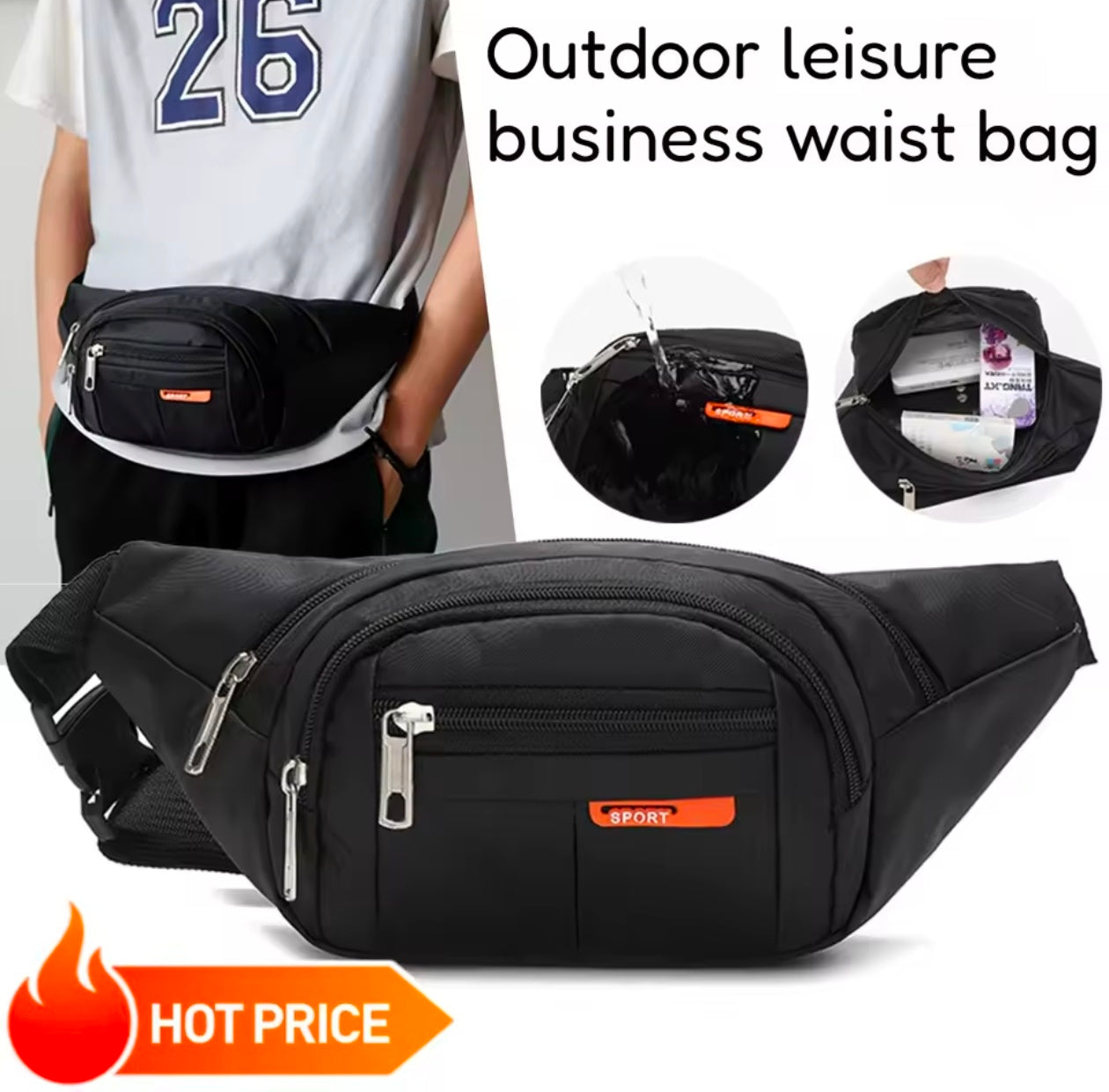 Multifunctional Belt Bag Fanny Pack Money Phone Holder Waist Bag
