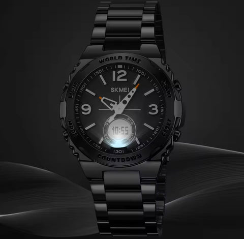 SKMEI 2310 Stainless steel Reloj Hombre Waterproof Electronic Watch