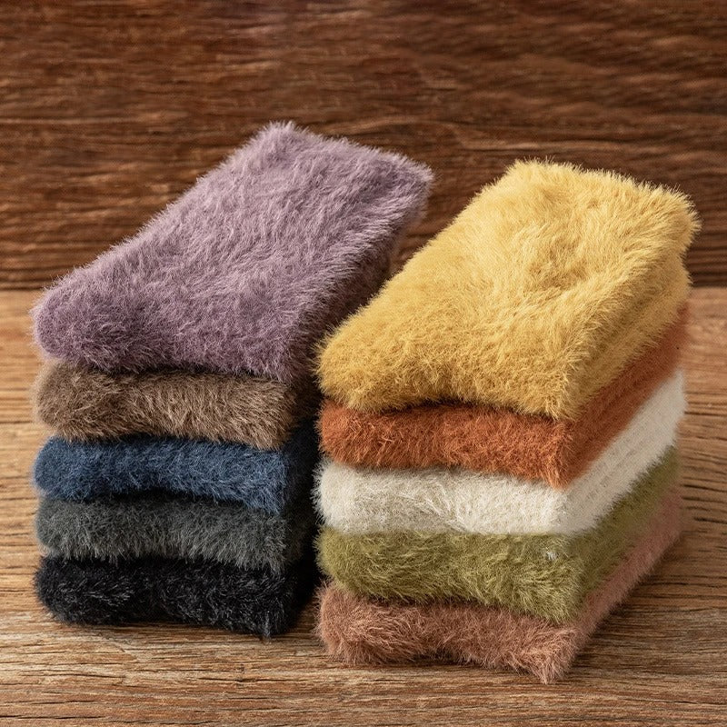 5 pair Cashmere Winter Warm Soft Fluffy Thermal Thick socks
