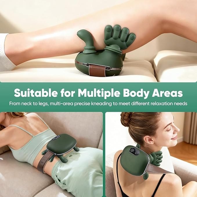 Shoulder and Neck Massager, 4D Bionic Heated Massager, Neck Massager with Fingers