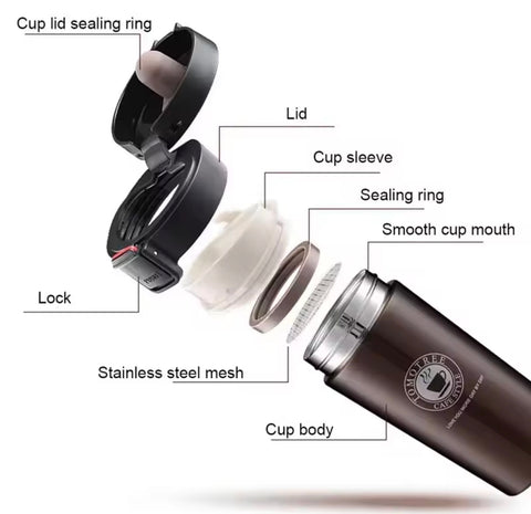 Travel Coffee Mug Thermos Tumbler Cups 380ML Vacuum Flask Thermos Water Bottle Tea Mug Thermos Cup
