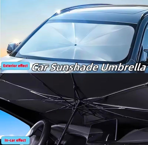Car Sunshade Retractable Sunscreen Heat Insulation Front Windshield Umbrella