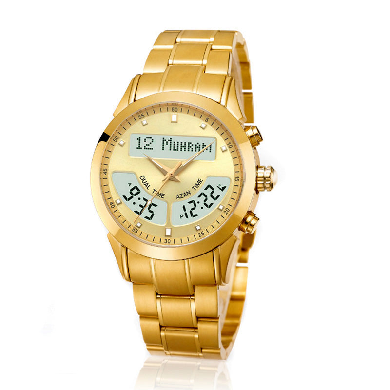 Muslim Alfajar Dual Time Stainless steel Watch