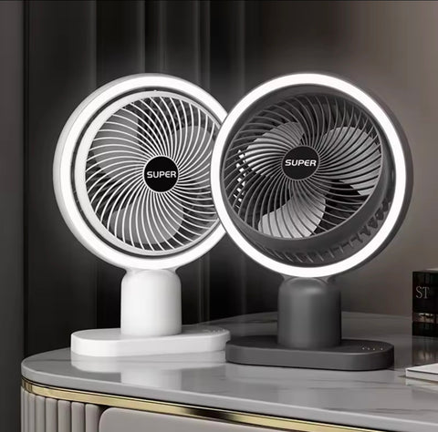 Rechargeable Table Super cooling Fan Desktop with Led Light