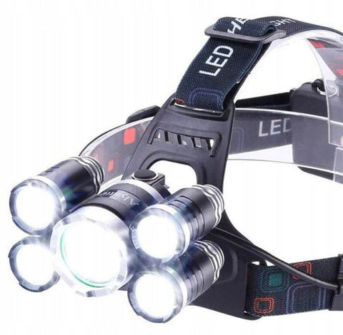 5 Light Led Headlamp Hunting Camping Emergency Headlight