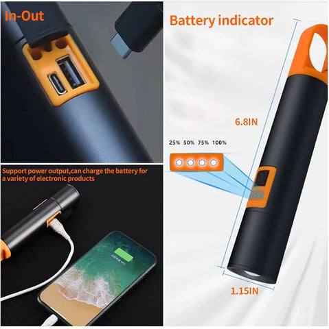 1 KM Ultra Power 5.11 Bright Torch Zoomable  Light 18650 Lithium Battery