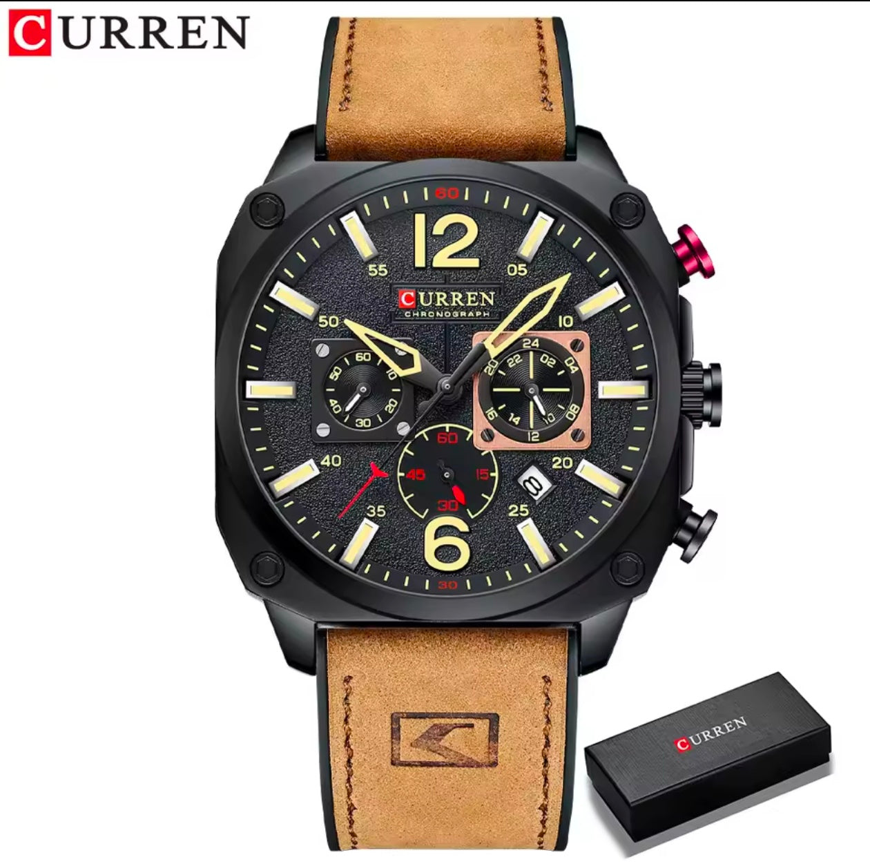 CURREN Men Japan Chronograph Movement Wrist watch