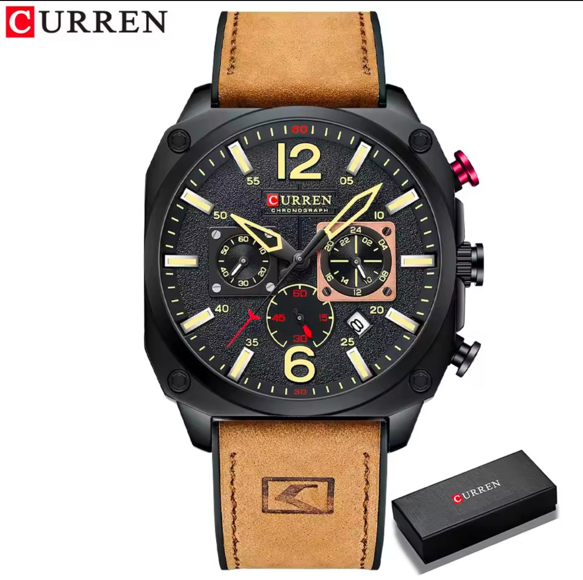 CURREN Men Japan Chronograph Movement Wrist watch