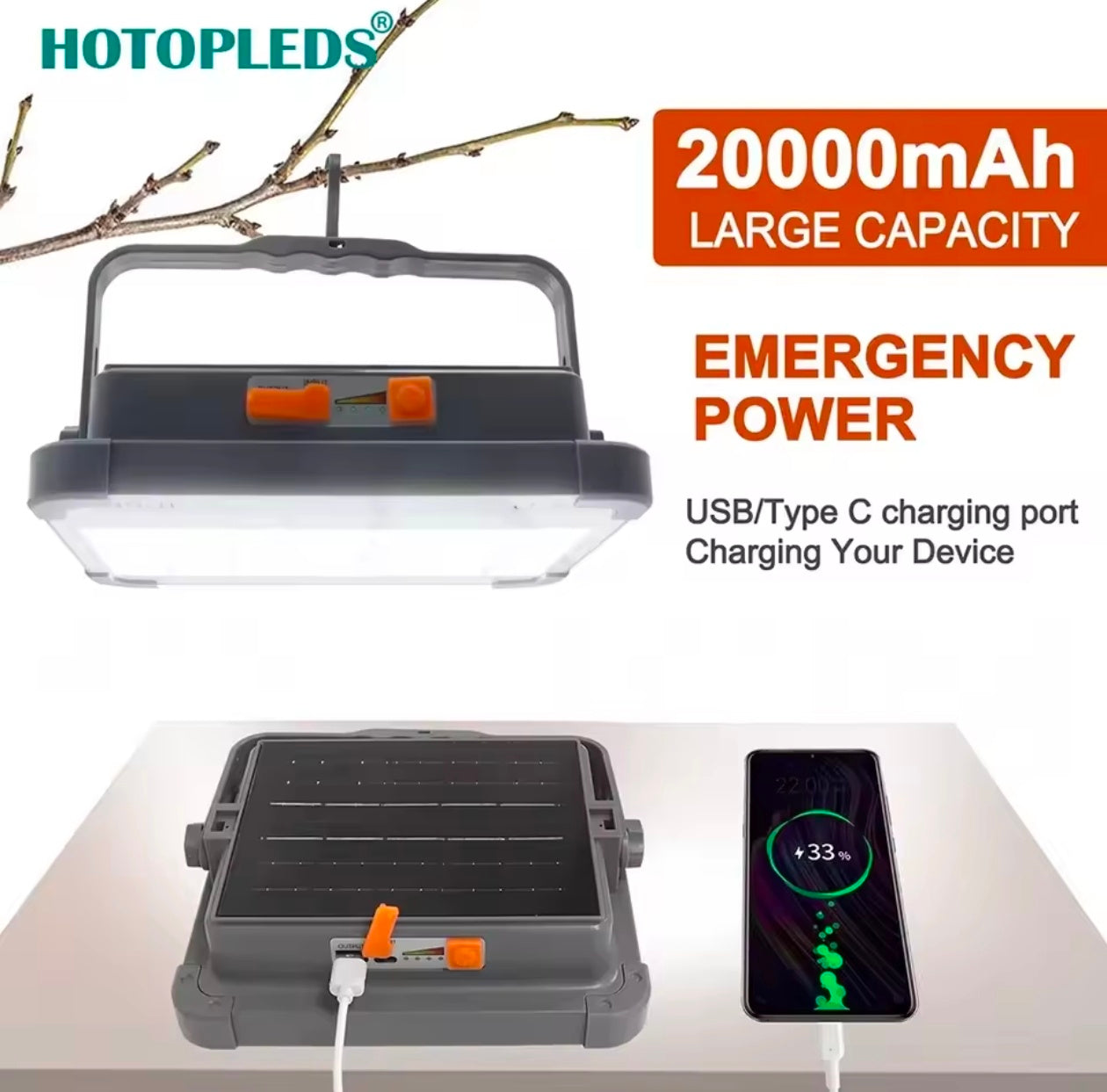 Solar LED Floodlight High Brightness LED Lamp IP66 Waterproof