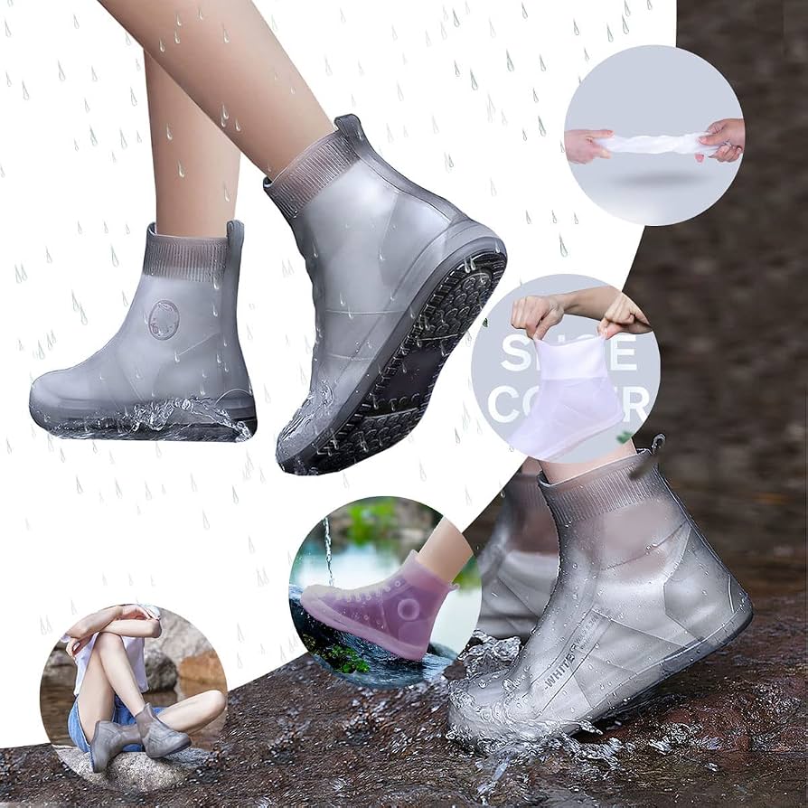 Waterproof Silicone Shoe Cover Rain Boots Cover Nonslip