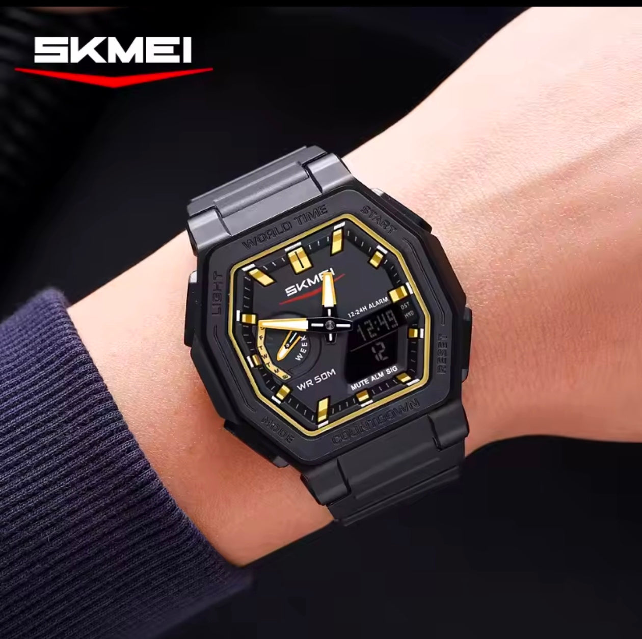 SKMEI Creative Cool 4 Time Display Countdown Digital Sport Watch
