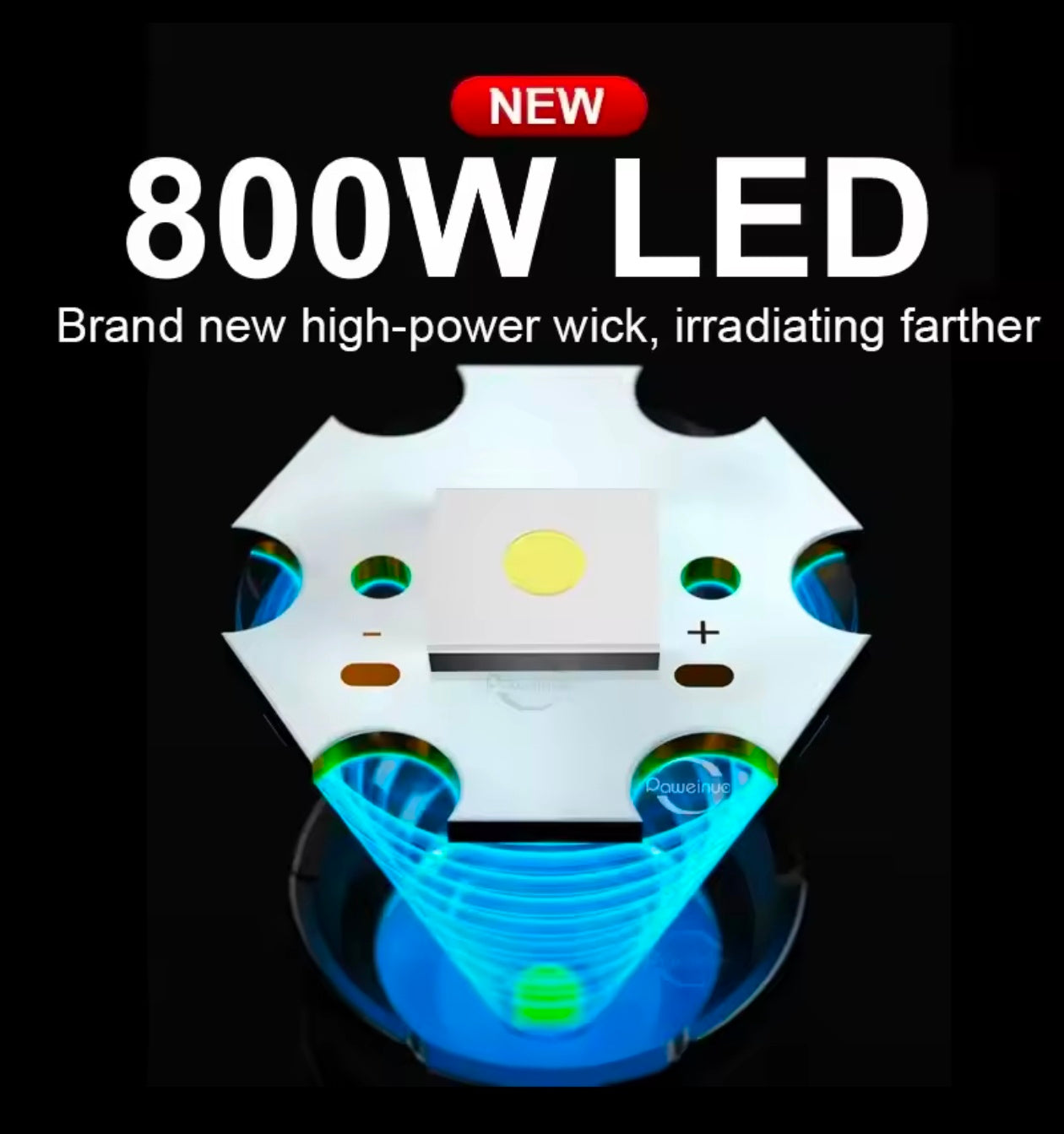 800w Long Range Power Full  Aluminum Alloy Torch 3000m