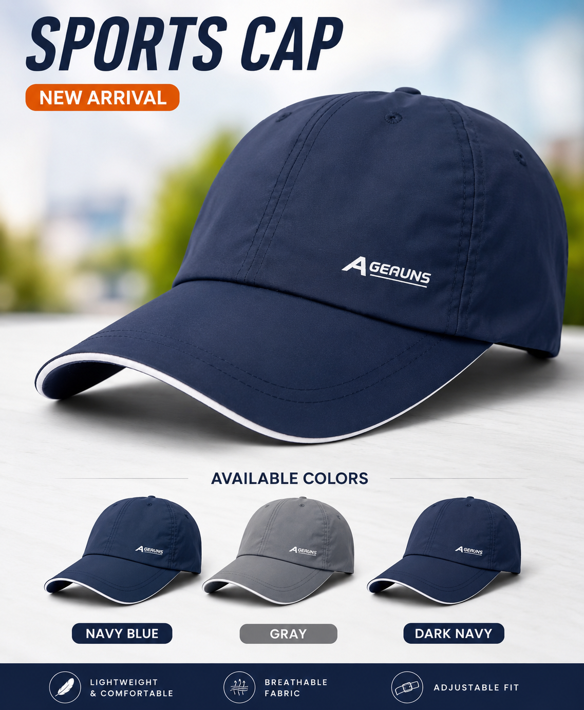 Summer sports cap Breathable doted design Brand new