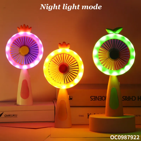 Rechargeable & Portable LED Lighting Mini Fan colorfull fan