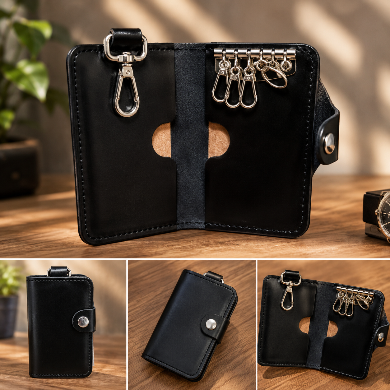 Smart Vintage Key Wallet Car Key Pouch Bag Organizer Keychain