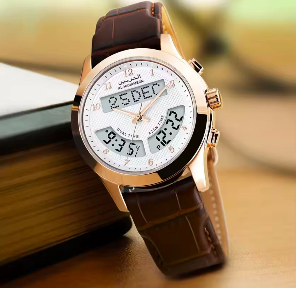 Alharmeen Saudi Power Luxury Muslim Watch Waterproof 100%