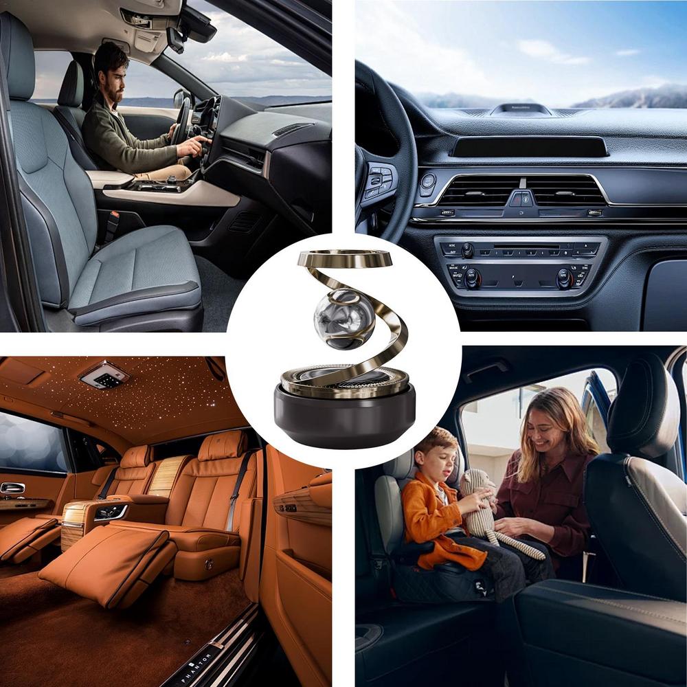Solar Power Rotating Air Freshener For Car Fragrance Ornaments Autorotation Solar Car Supplies Air Freshener For Car Home