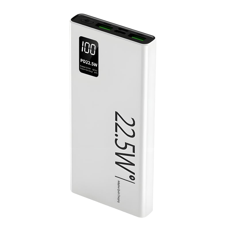 PD 22.5w 10000mAh Fast Power Bank with Built in Cables LED Display