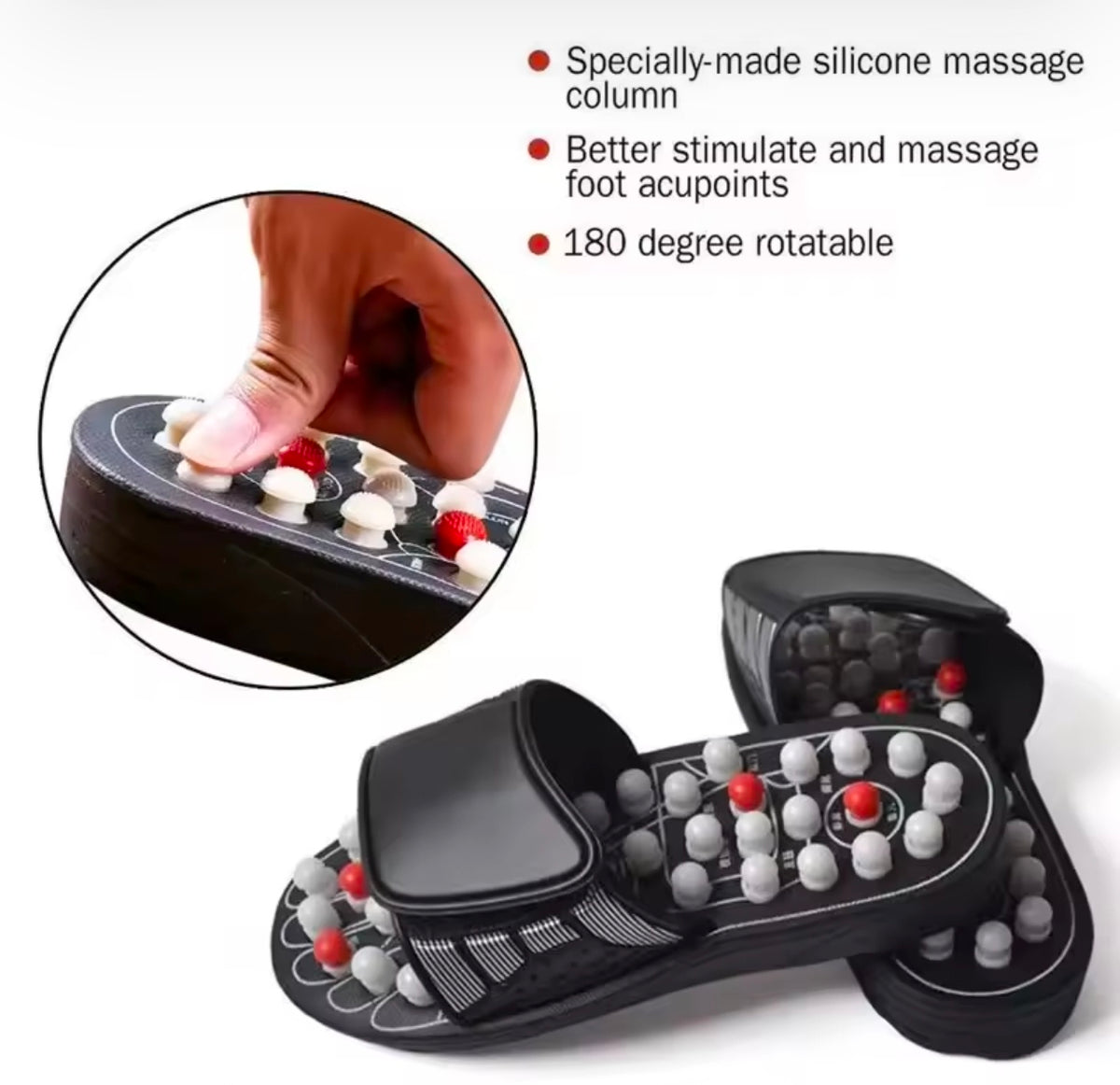 Massage Slippers Men's and Women's Foot Reflexology Massage Non-slip Shoes Waterproof