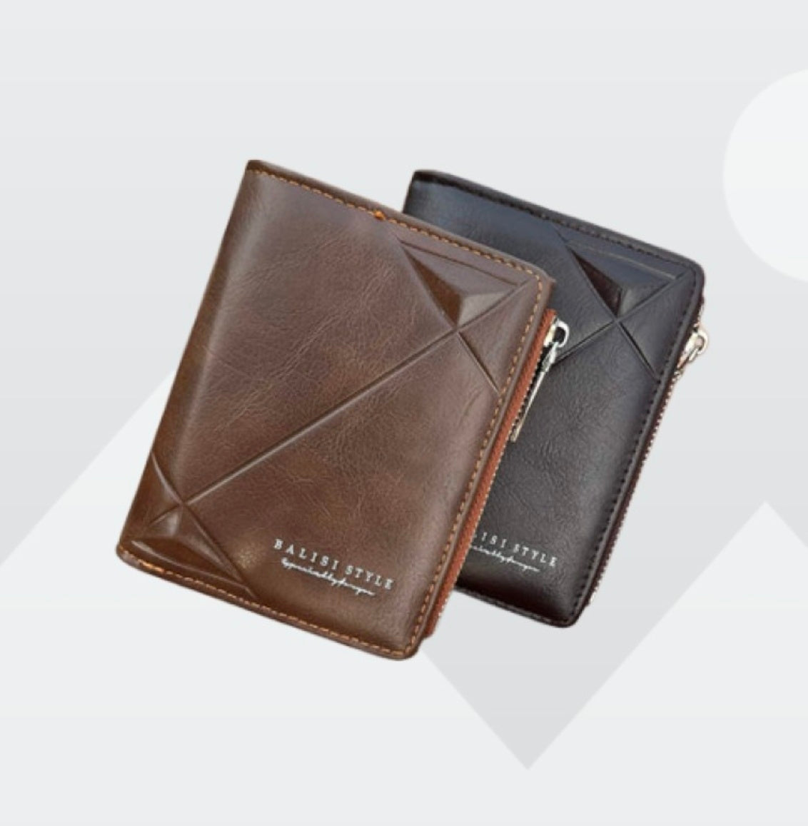 Og Balisi Style Zip Wallet, PU Leather Short pocket Wallet