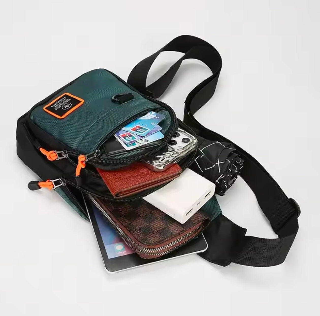 Tactical USB Charging One Shoulder Backpack Camping Crossbody Bag