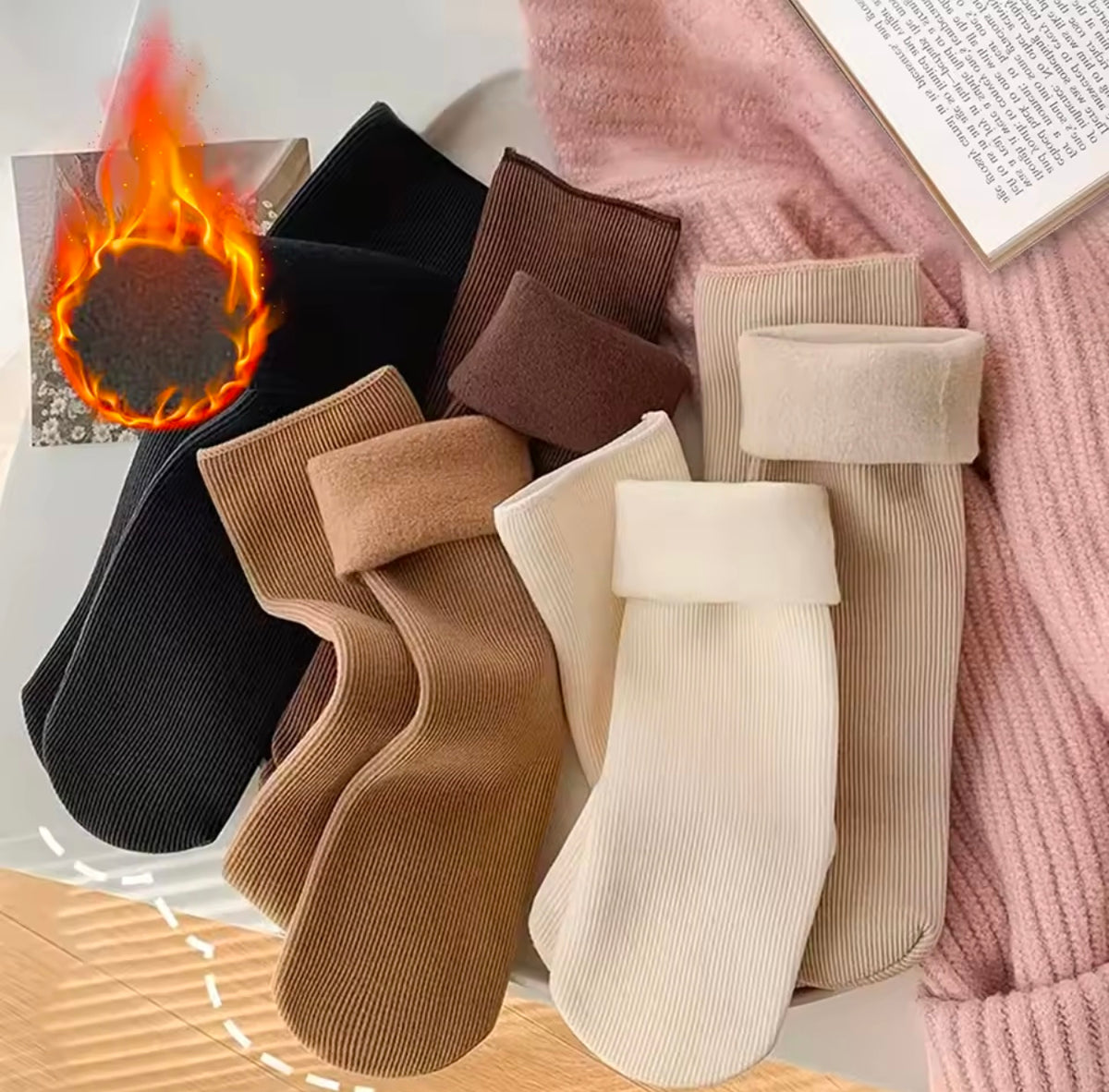 5 pair Winter Warm thick Socks for men women Thermal thick socks