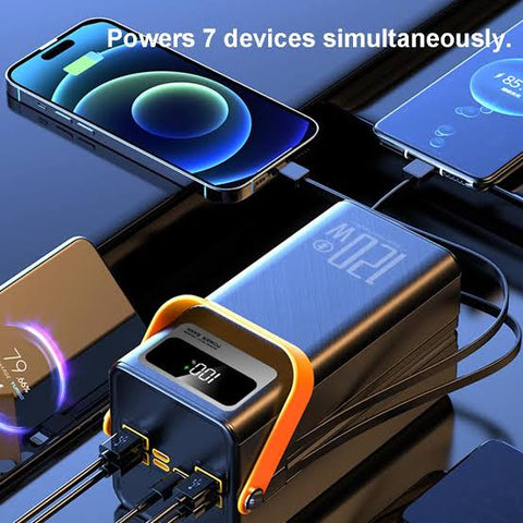 Power Bank 50000mAh 120W Fast Charging USB Portable Charger Mutil Port For IPhone