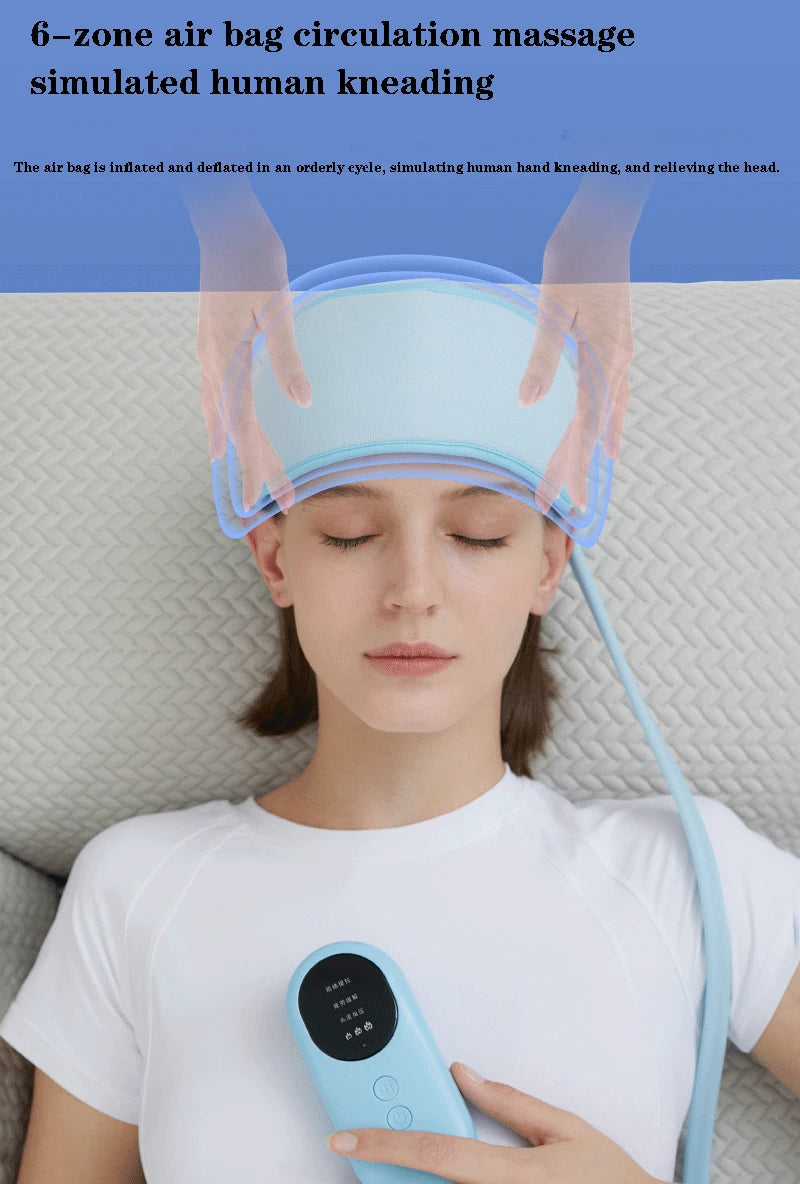 Electric Air Pressure Head Massager – Heating Headband for Deep Scalp Massage & Stress Relief
