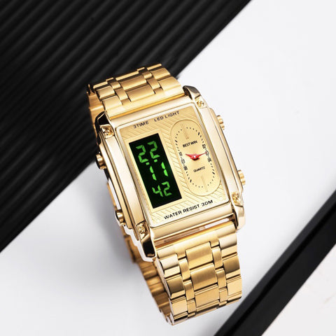 Power Top Brand Luxury Relogio Masculino Stainless Steel Band Watch