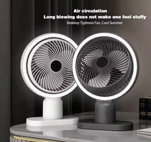 Rechargeable Table Super cooling Fan Desktop with Led Light