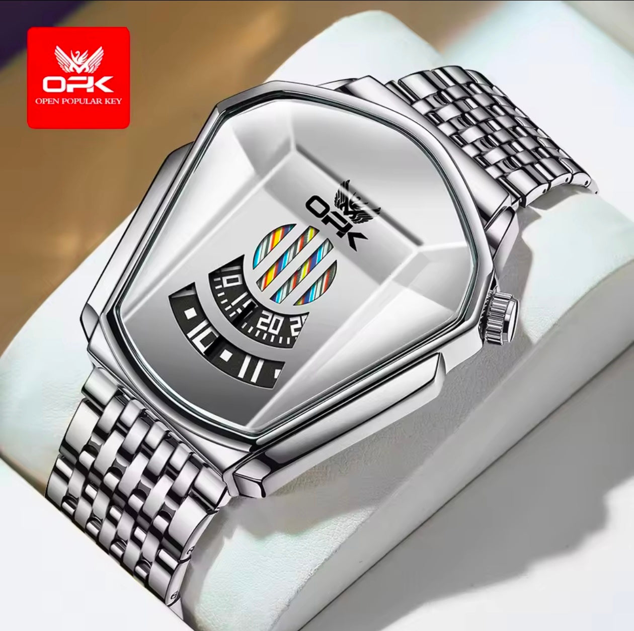 OPK Quartz Stainless Steel Luminous Waterproof Watch