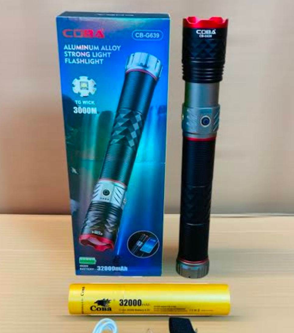 COBA Long Range Aluminium Alloy Strong Flashlight Torch CB-G639