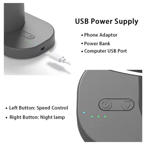 Rechargeable Table Super cooling Fan Desktop with Led Light