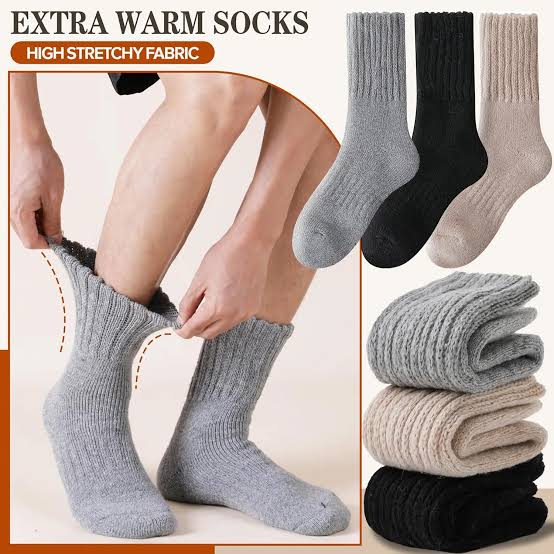 4 Pair Thicken Wool Towel Winter Socks