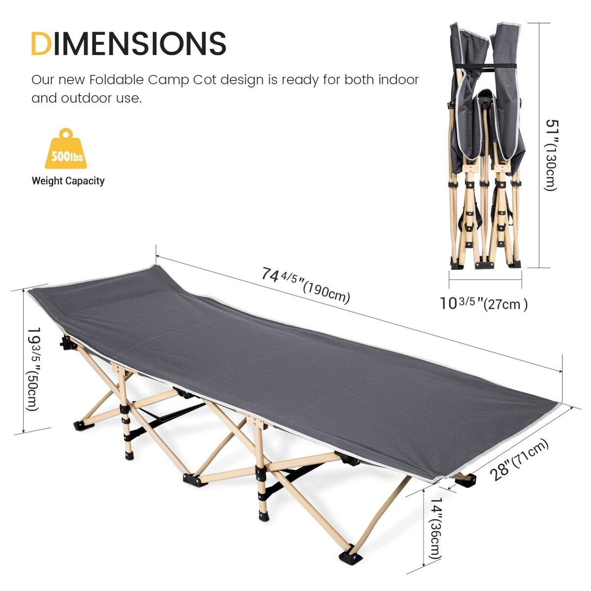 Portable Foldable Outdoor Bed with Carry Bag