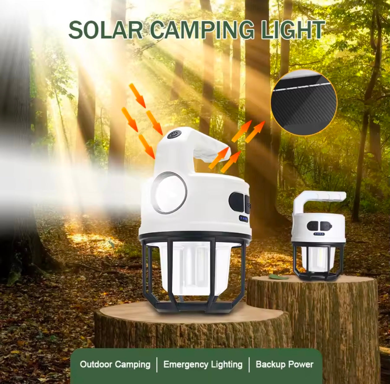 Solar Camping tent LED Rechargeable