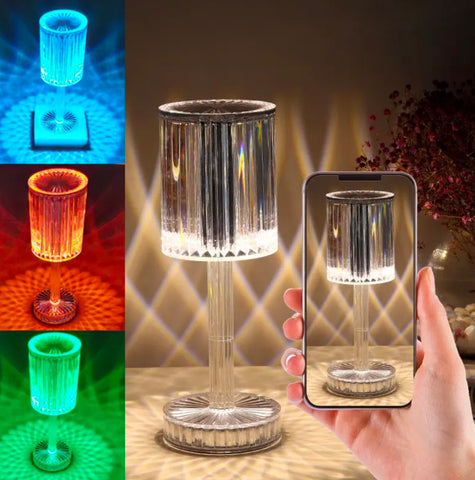 LED Night Light Crystal Lamp Projection Light USB Charging