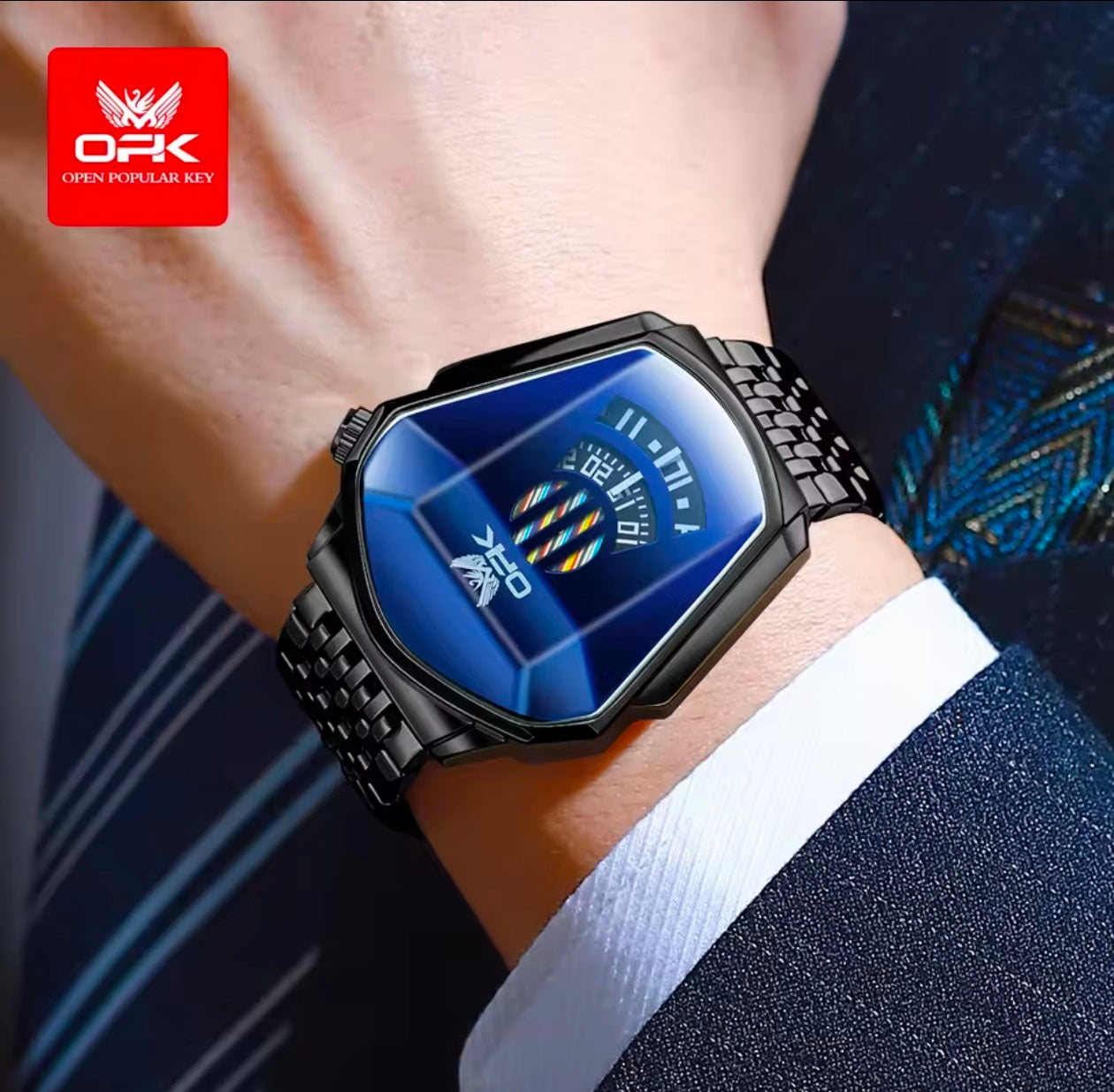 OPK Quartz Stainless Steel Luminous Waterproof Watch