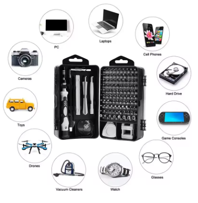138 in 1 Professional Computer Repair Tool Kit with 117 Bit