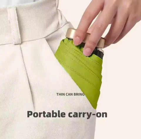 Mini Sun Umbrella UV Protection Vinyl Folding Pocket