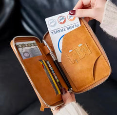 Passport Wallet Cover RFID Blocking Card Holder Zipper (best for gift)