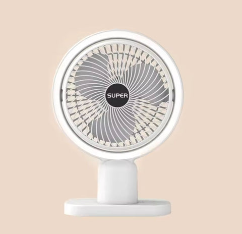 Rechargeable Table Super cooling Fan Desktop with Led Light